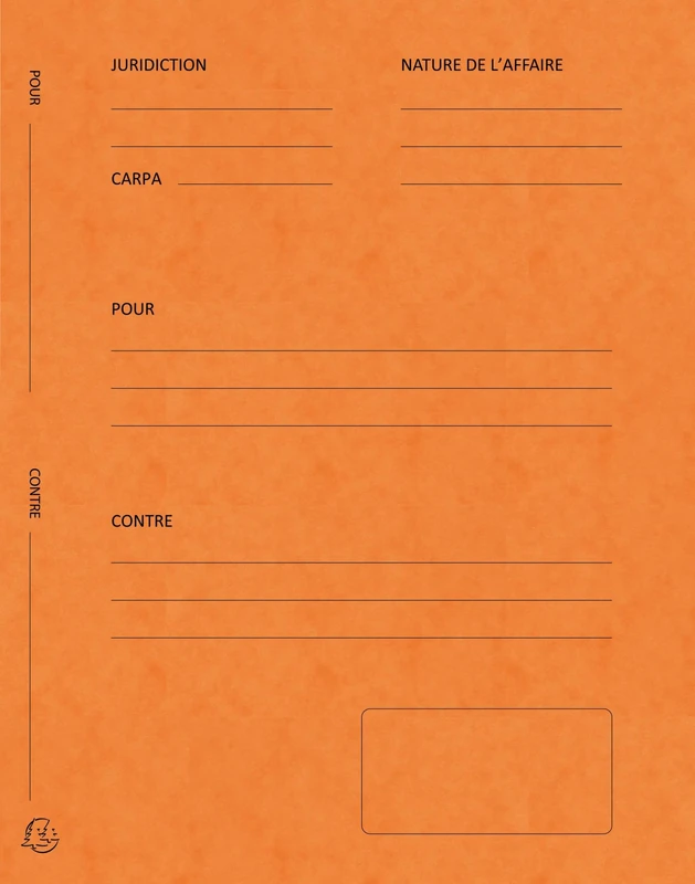 Exacompta - Ref. 220106E - Box of 5 Packs of 25 Pleadings for/Against - in Glossy Card - Size 25 x 32 cm for A4 documents - Orange - Image 1