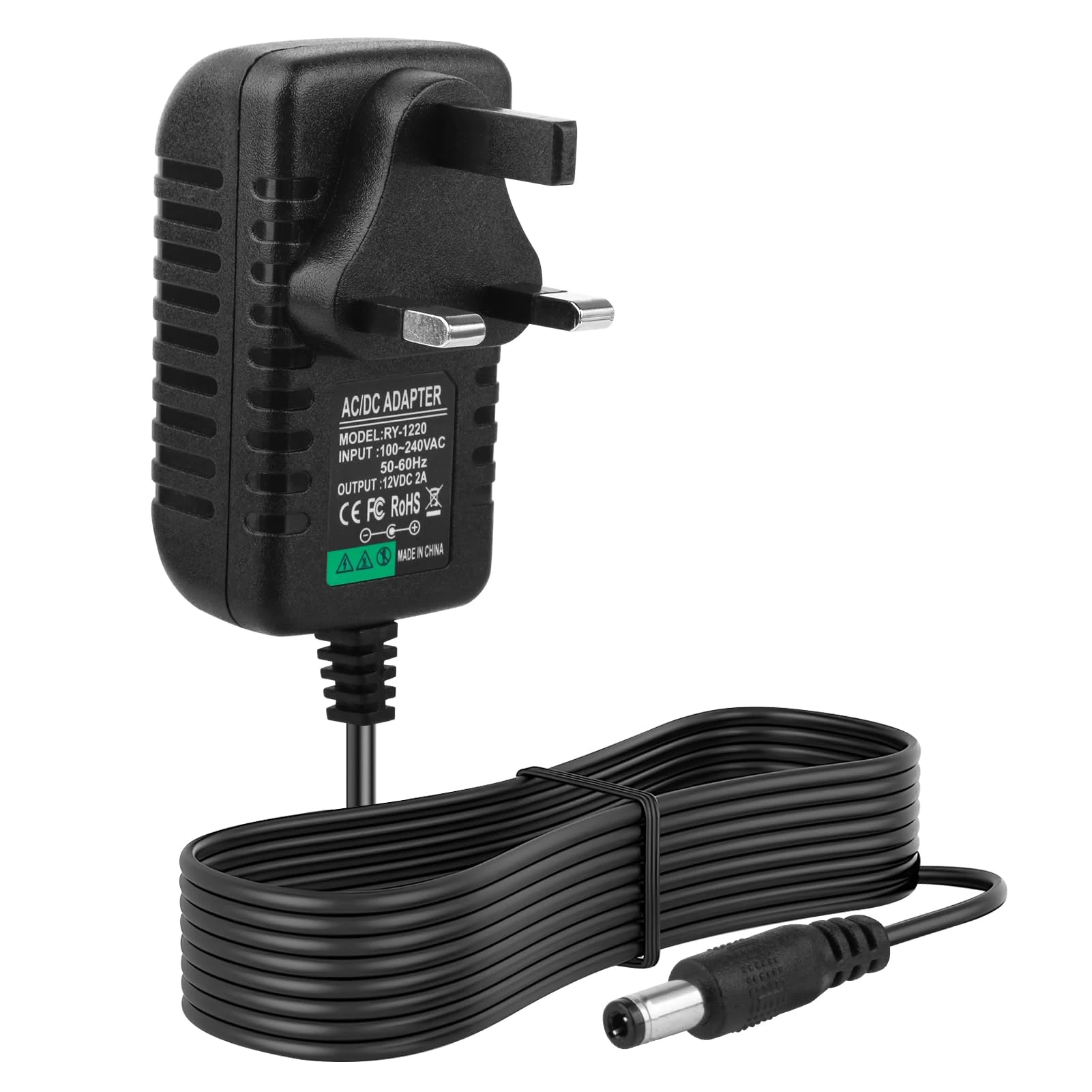 12V2A Power Supply Adapter for Bt Broadband Openreach ONT Echolife HG612 Fibre Optic Modem, 1.5M Cable for Lamp Security Camera Atomizer Monitor Wireless Routers WIFI IP Audio with 5.5mm X 2.5mm Jack