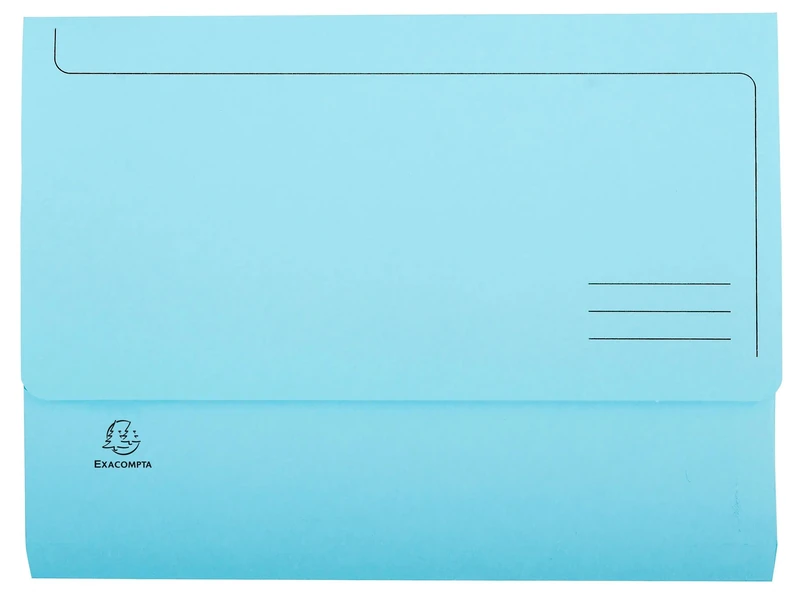 Exacompta - Ref 47870E - Box of 6 Packs of 25 folders Pocket with Gusset of 32 mm Super 210 g/m² - Pastel Colours - PEFC™ Certified folders - Size 24 x 32 cm for A4 Format - 5 Colours