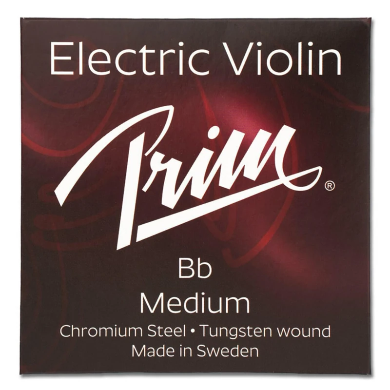 Prim Violin, Bb-String Medium Extra Long (Instruments w Lengths over 395 mm) Single for Classical and Electric Violins, Steel Core Tungsten-Stainless Steel Winding, 0.087"/2.2 mm - Image 1