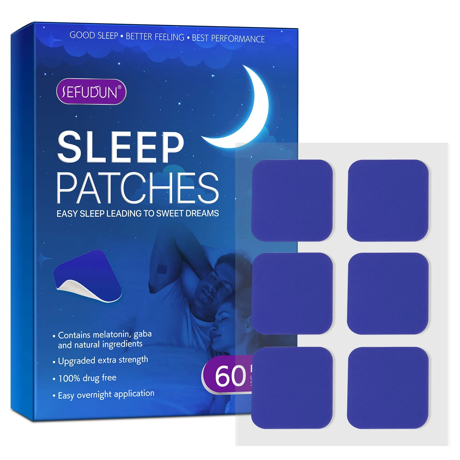 Sleep Patches, Sleep Patches for Adults Sleep Aid Insomnia, Sleep Support Patch for Men and Women, 60 Patches