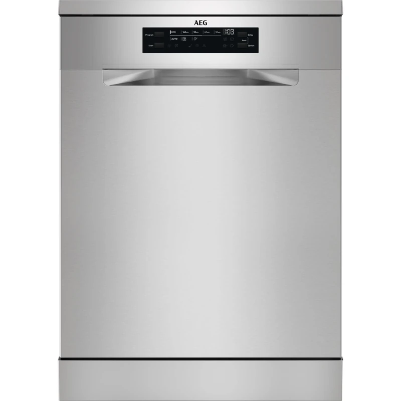 AEG 6000 Series Freestanding Dishwasher FFB74917ZM, 14 settings, 60cm, Airdry and SatelliteClean Technology, GlassCare, Delay Start, XtraPower, Adjustable Basket, dB44, 850x598x622mm, Grey, Class C
