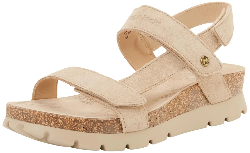 Panama Jack Women's Selma Flat Sandal, Taupe B37, 6 UK