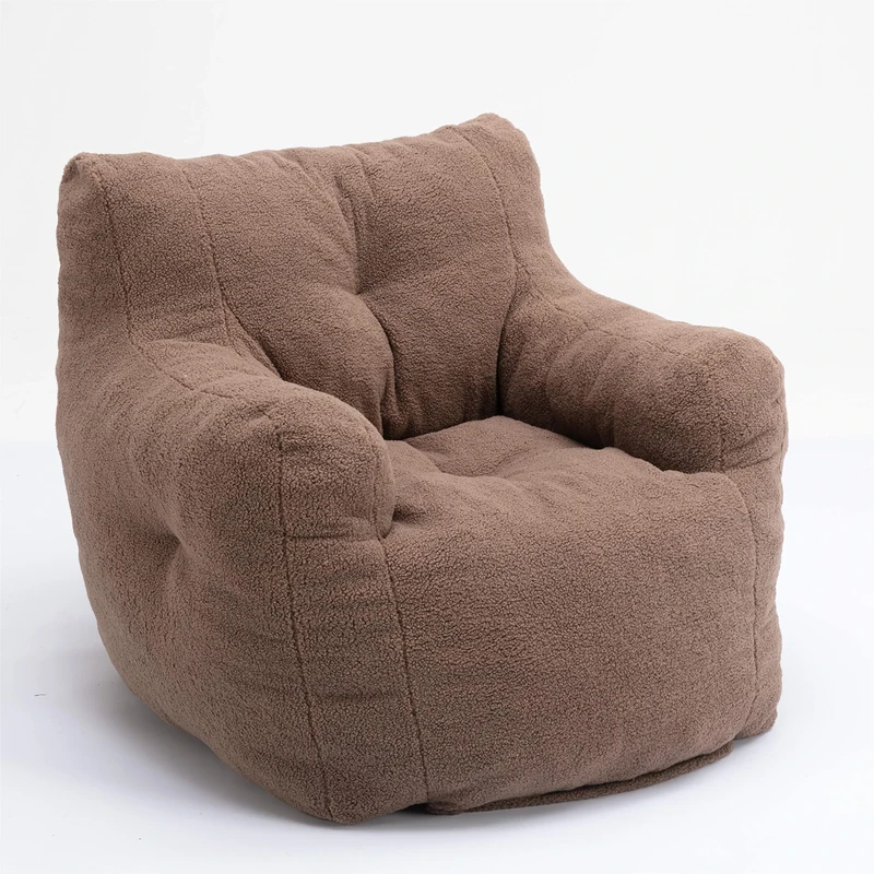 FurnitureR Cozy Living 1-Pack Brown Sofa, Plush Upholstery, Polyester Material, Comfortable Seating, Ideal for Living Room, Space-Saving Design