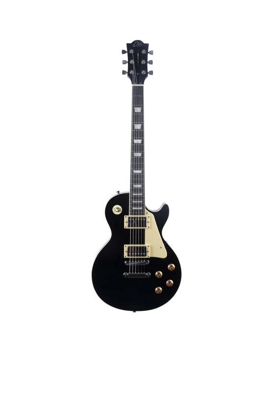 EKO Guitars LS-300 Electric Guitar, Poplar Body, Maple Handle, WPC Keyboard, 2 Humbucker Pickups, Tune-O-Matic Bridge, 22 Keys, Standard Scale, Black