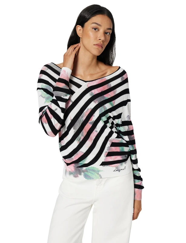 Desigual Women's Sweater Collection, Black, XS