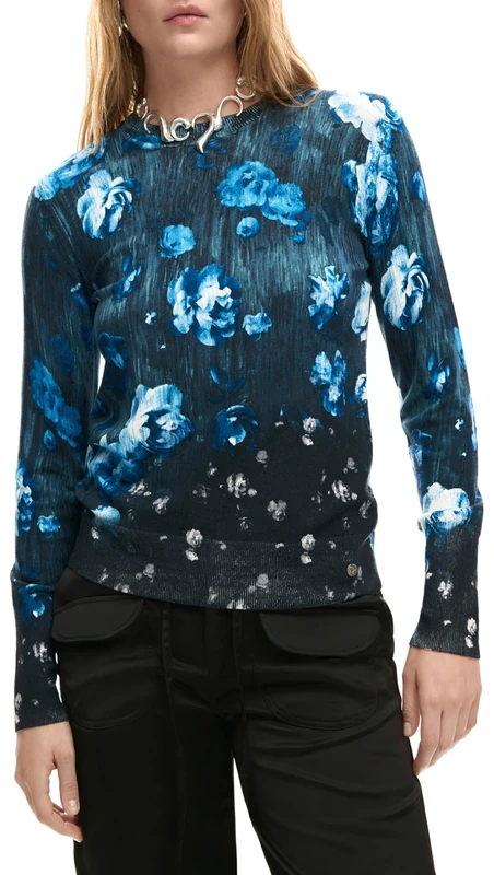 Desigual Women's Fargo Sweatshirt, Black/White, S - Image 1