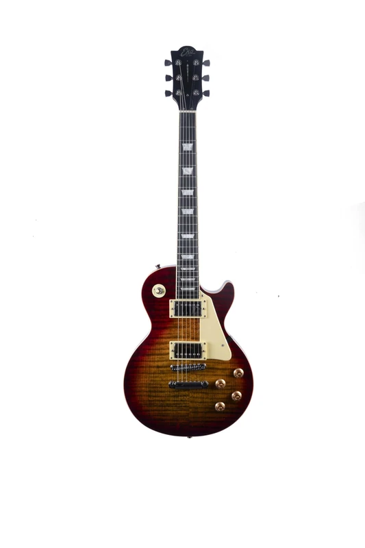 EKO Guitars LS-300 Electric Guitar, Poplar Body, Maple Handle, Eko WPC Resin Fingerboard, 2 Humbucker Pickups, Tune-O-Matic Bridge, 22 Keys, Standard Scale, Cherry Sunburst Colour
