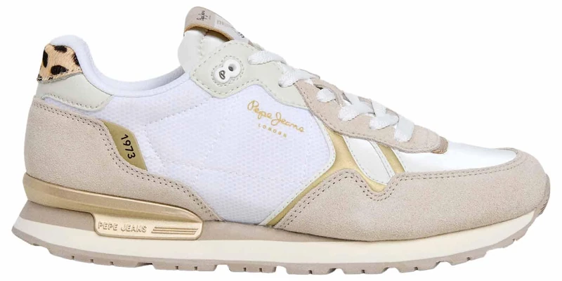 Pepe Jeans Women's BRIT Glen W Sneak, White (Off White), 8 UK