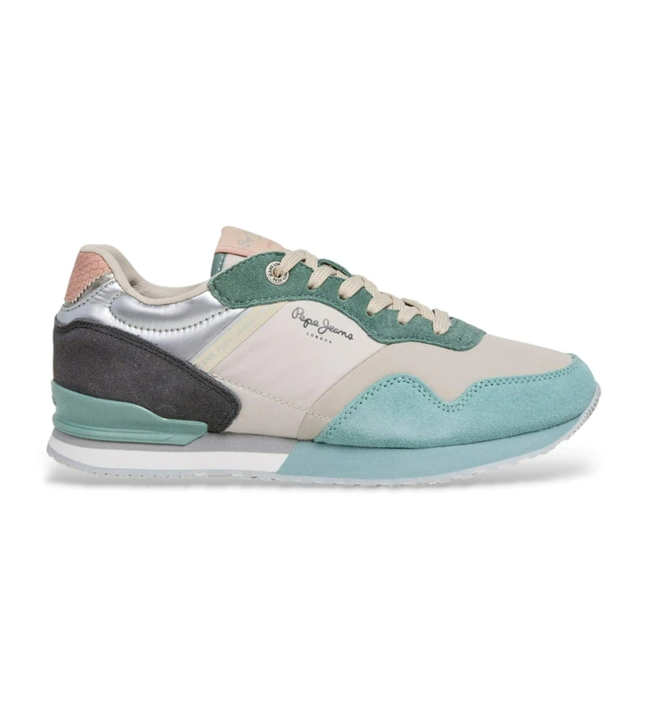 Pepe Jeans Women's London SEA W Sneak, Green (Bleach Green), 5 UK