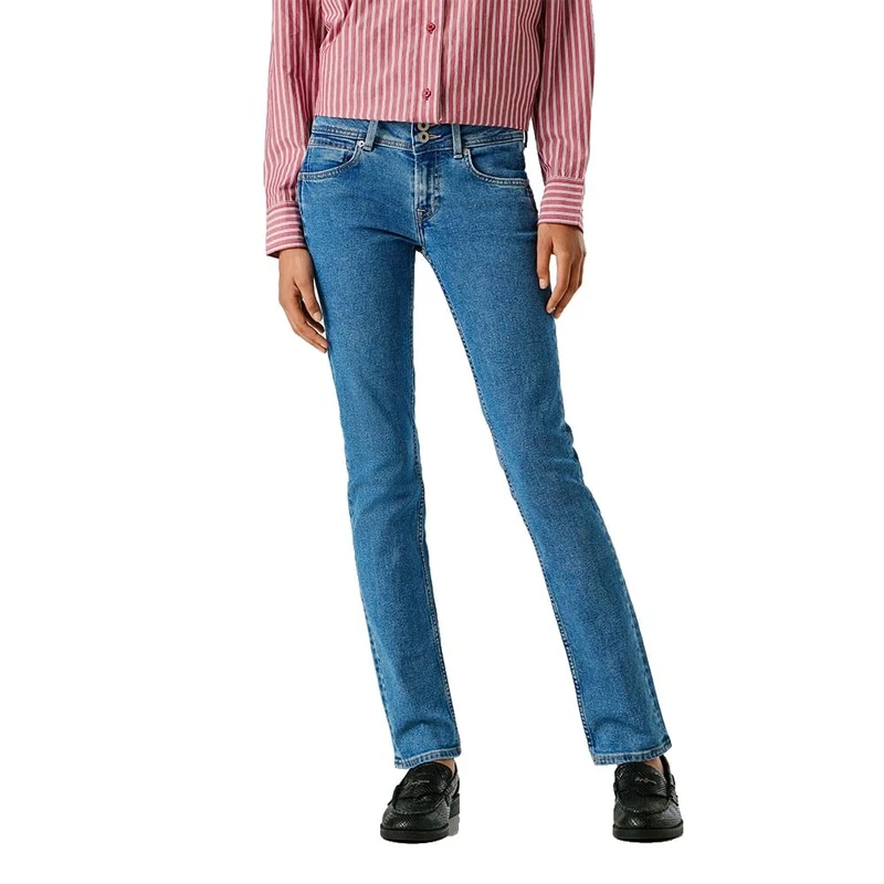 Pepe Jeans Women's Slim Jeans LW Venus, Blue (Denim-3SA), 27W x 32L