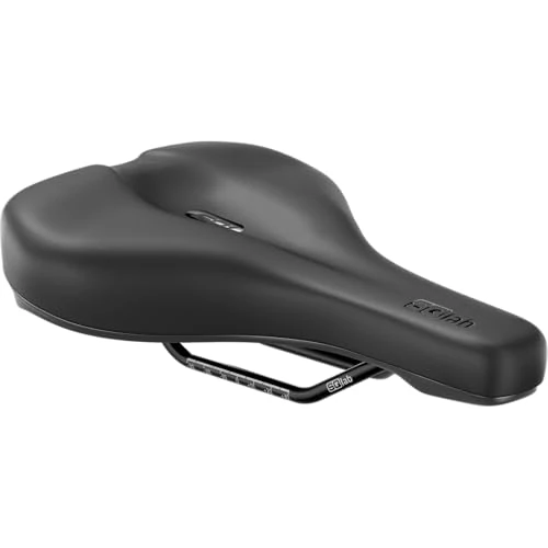 Saddle 601 Ergolux 2.0, Trekking & City Bicycle Saddle, 16 cm, Black