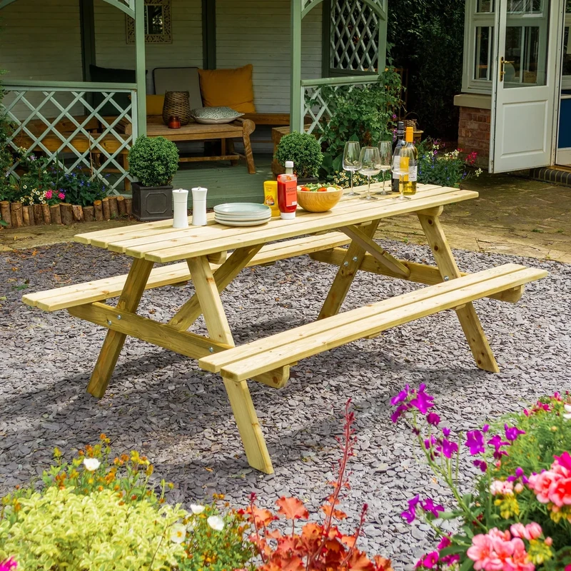 Rowlinson Traditional Picnic Table 1.8m