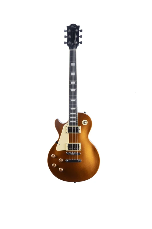 EKO GUITARS LS‑300 LH Left-Handed Electric Guitar, Poplar Body, Maple Handle, Laurel Fingerboard, 2 Humbuckers, Tune‑O‑Matic Bridge, 22 Keys, 630 mm Scale, Gold