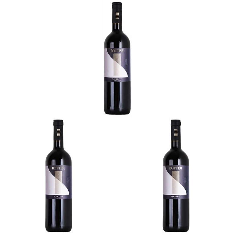 Botter Wine Merlot Veneto IGT, Bottle 750 ml, Alcohol 12% (Pack of 3) - Image 1