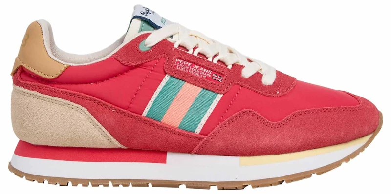 Pepe Jeans Women's Aiden Tape W Sneak, Orange (Washed Coral Pink), 40