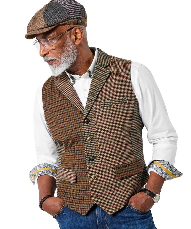 Joe Browns Men's Versatile Contrast Lined Waistcoat Blazer, Multi, 48