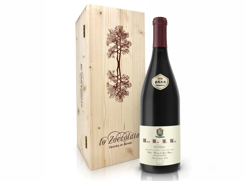 Lo Zoccolaio Piemonte D.O.C. Pinot Nero "Re Noir" Red Dry Wine with Wood Case - Luxury Red Wine - Gifts for Women - Mum - 1 x 750 ml (Pack of 6)