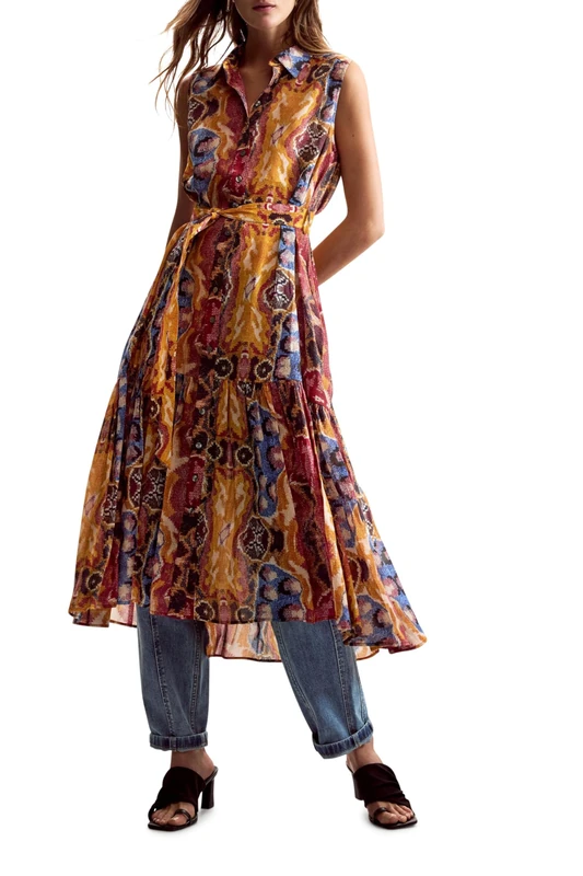 Desigual Women's Bugs Sacroix Dress, Material Finishes, M