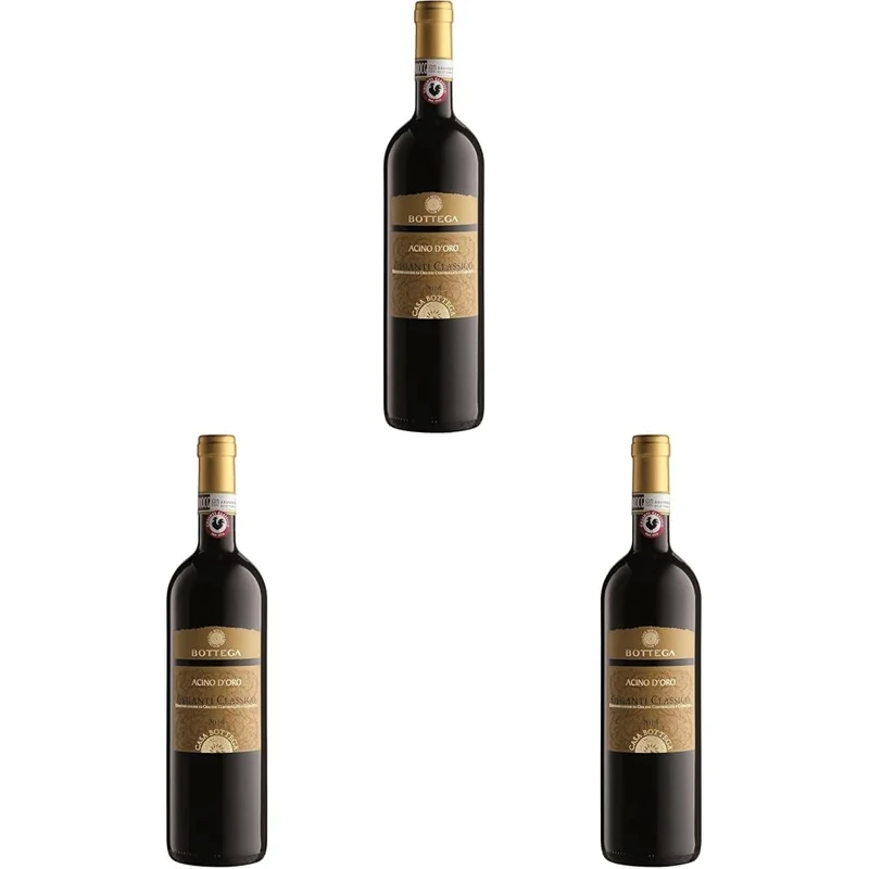 Bottega Acino d'Oro Chianti Classico DOCG Italian Red Wine - 750 ml (Pack of 3)