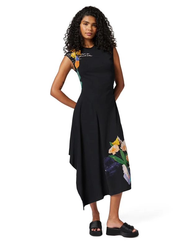 Desigual Women's Sleeveless Dress Black XS - Cotton