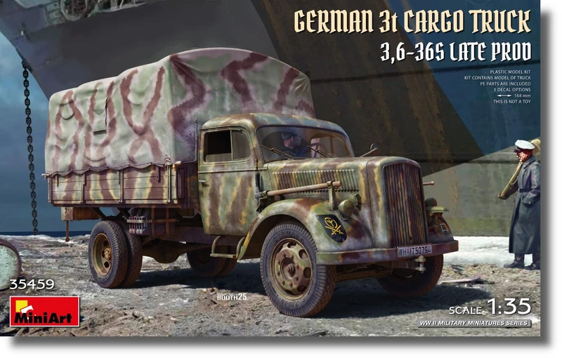 Miniart 1:35 - German 3t Cargo Truck 3,6-36s Late Prod