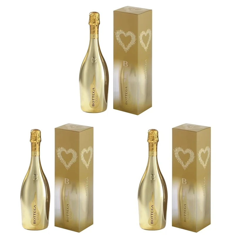 Bottega Gold Sparkling Wine with Gift Box - 750 ml (Pack of 3)