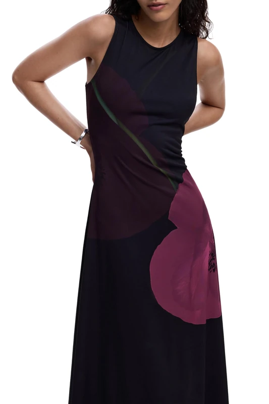 Desigual Women's Collection Sleeveless Dress, Black, L