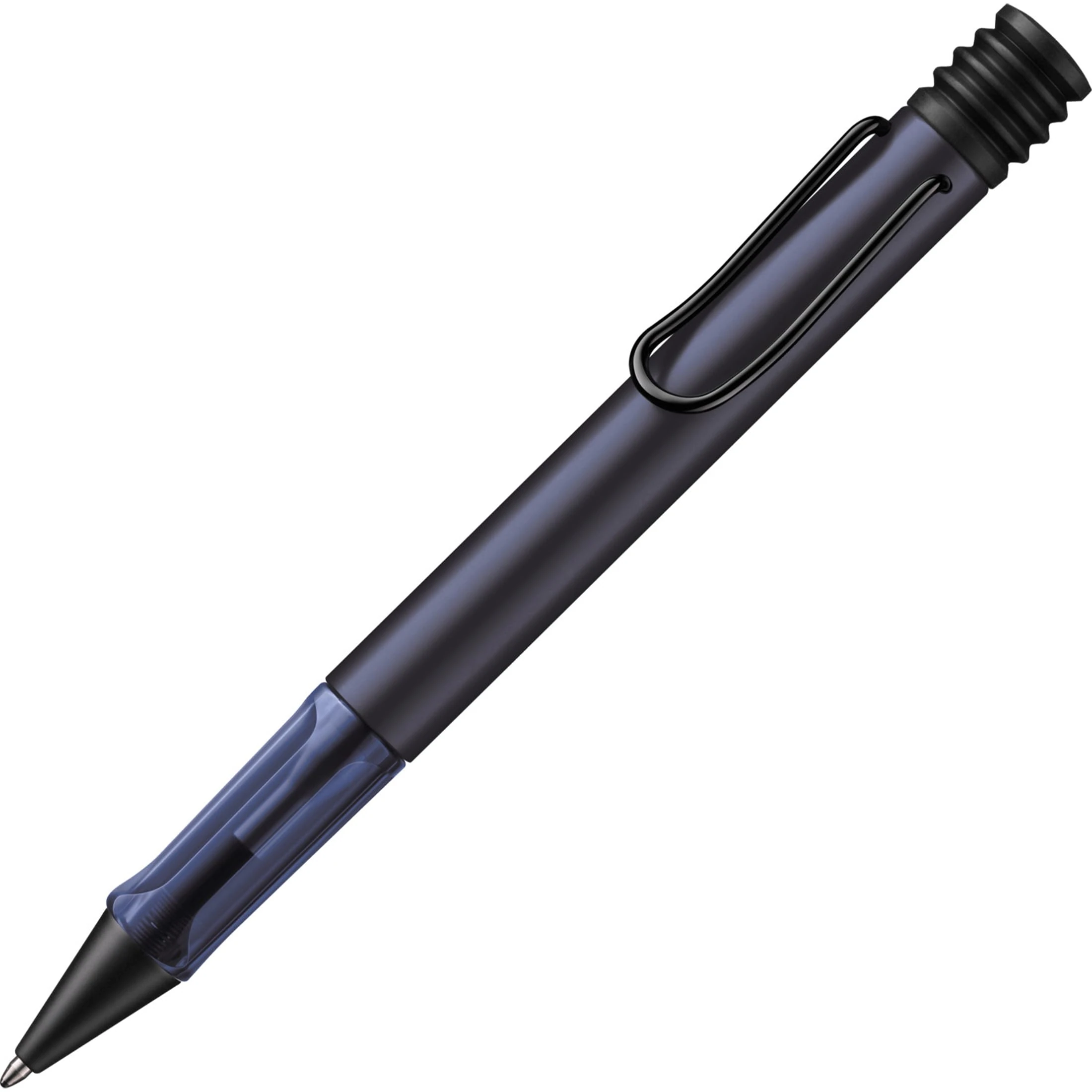 Lamy AL-star dark dusk - Ballpoint Pen with transparent, ergonomic grip & line width M - lightweight aluminium body - including large capacity refill M 16 in black