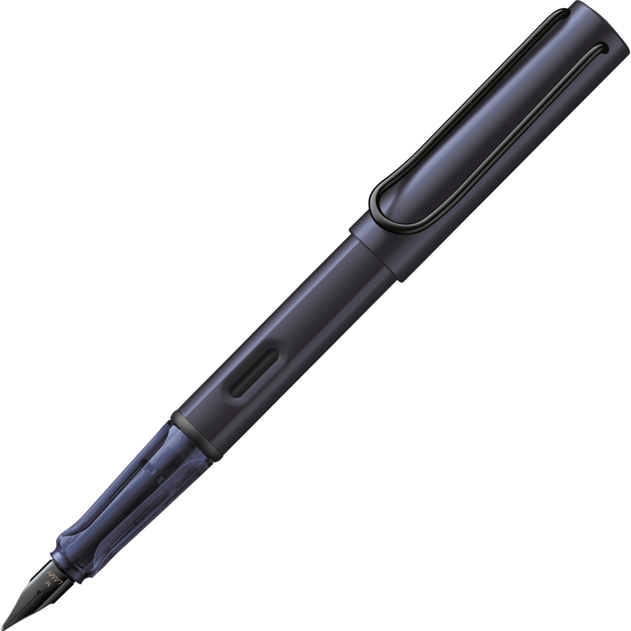 LAMY AL-star dark dusk - Fountain Pen with ergonomic grip & polished steel nib in size M - lightweight aluminum body - including LAMY T 10 blue cartridge - Right-Handed