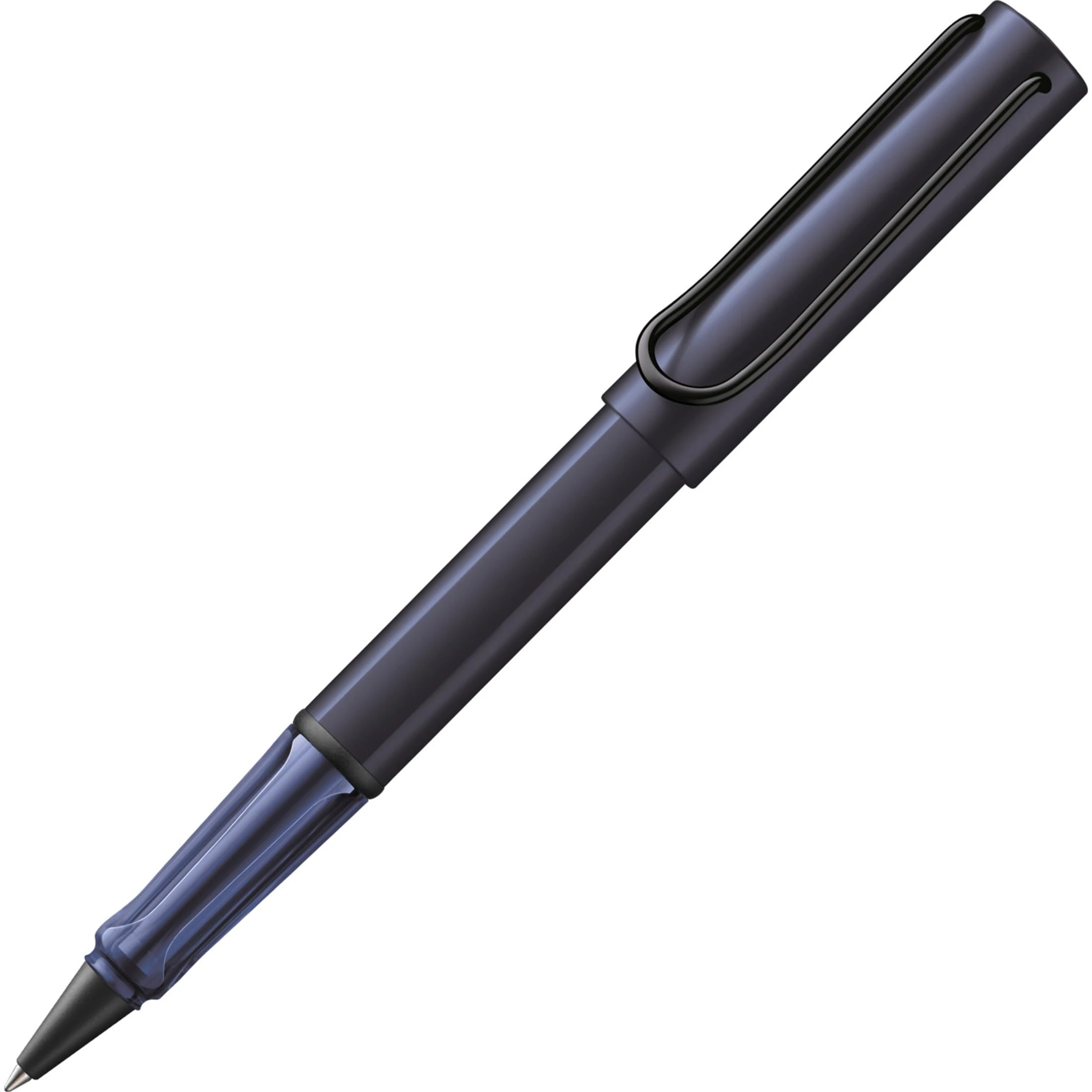 Lamy AL-star dark dusk - Rollerball Pen pen with transparent, ergonomic grip & line width M - lightweight aluminum body - including rollerball refill M 63 in black