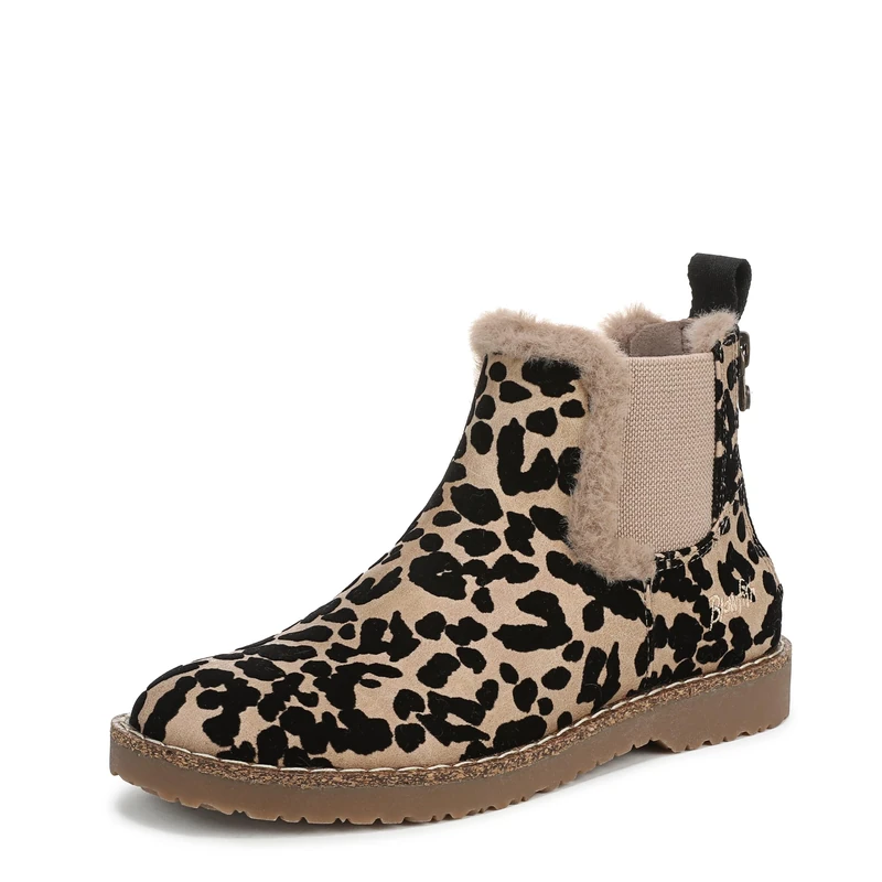 Blowfish Malibu Women's Chillin SHR Chelsea Ankle Boot, Sand Leopard, Medium Fit, UK 5