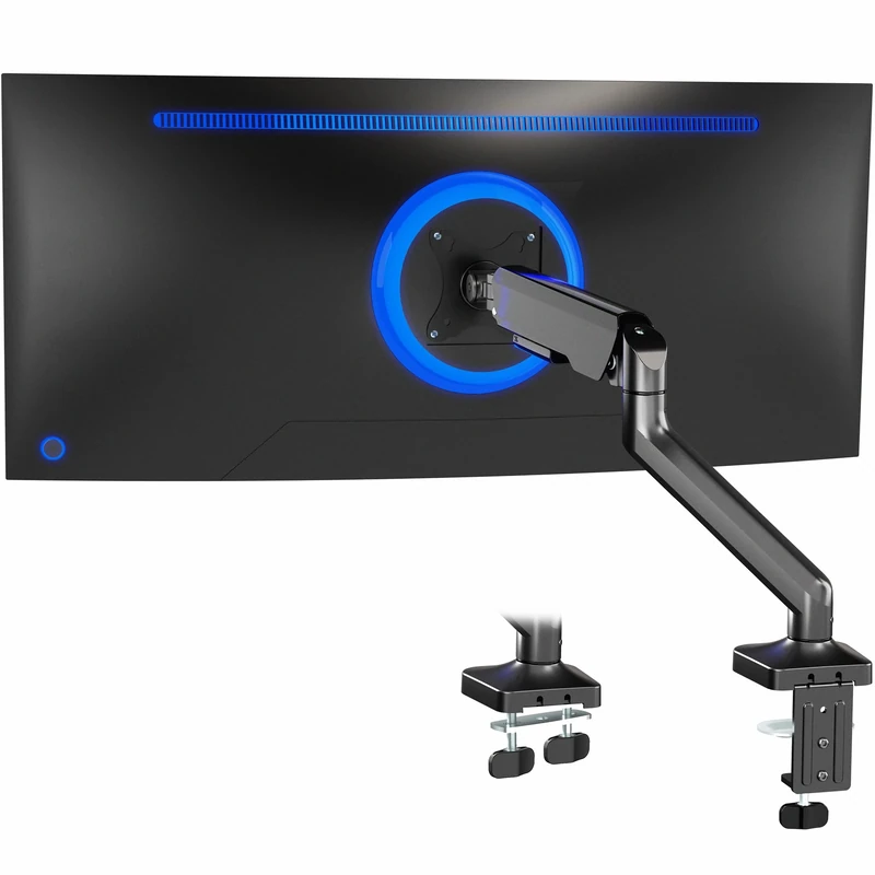 VIVO Heavy Duty Ultrawide Monitor Tension Arm for up to 40 inch Screens, Holds 26.4 lbs, Premium Desk Mount Stand, Black, STAND-V100O