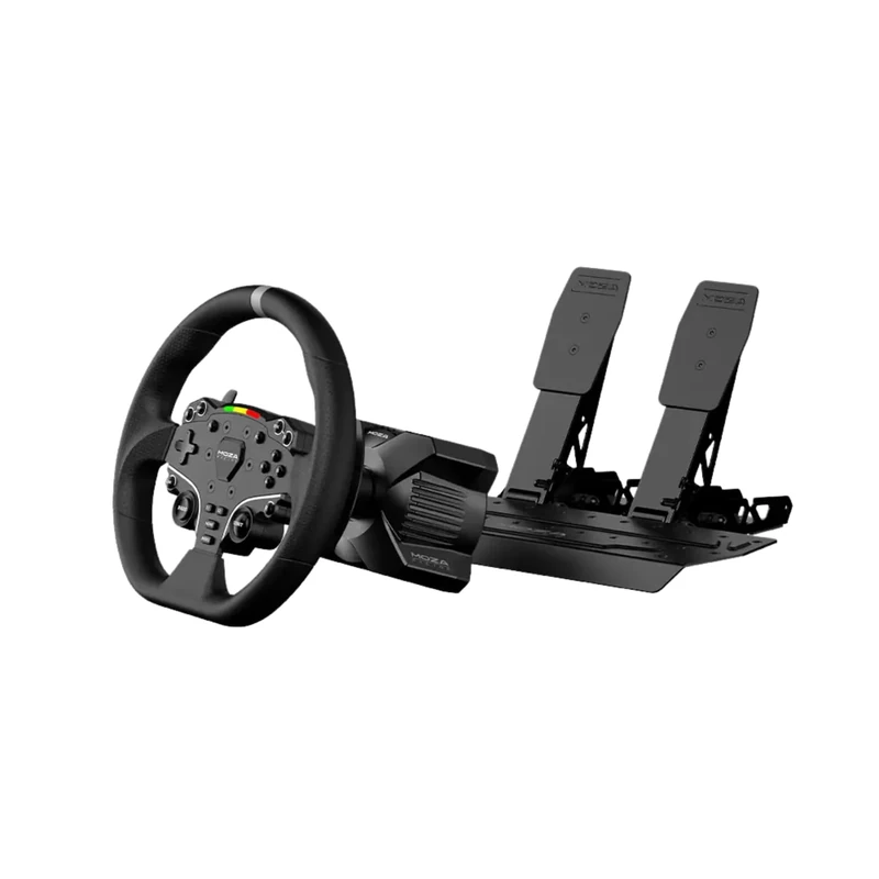 MOZA R3 Racing Wheel and Pedals Bundle, PC Compatible, Direct Drive, 3.9Nm Torque, 11-inch ES Lite Wheel, 22 Buttons, SR-P Lite Pedals, Aviation Aluminium Construction