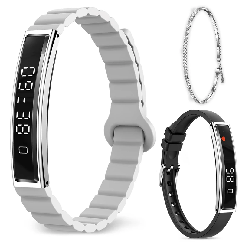 Efolen Smart Watch for Women, 1.27" Fitness Watch with SpO2 Heart Rate Sleep Monitor Pedometer, Fitness Tracker with 100+Sport Modes for iOS Android, lP68 Waterproof Smartwatch Necklace Ring Silver
