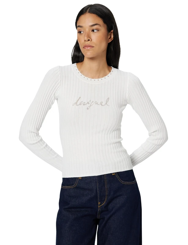 Desigual Women's Long Sleeve T-Shirt White XS