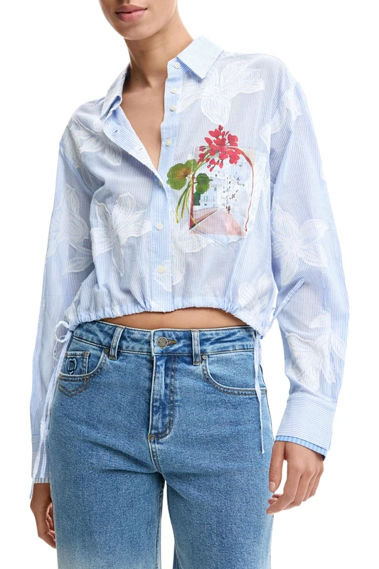Desigual Women's Parker T-Shirt, Blue, M - Image 1