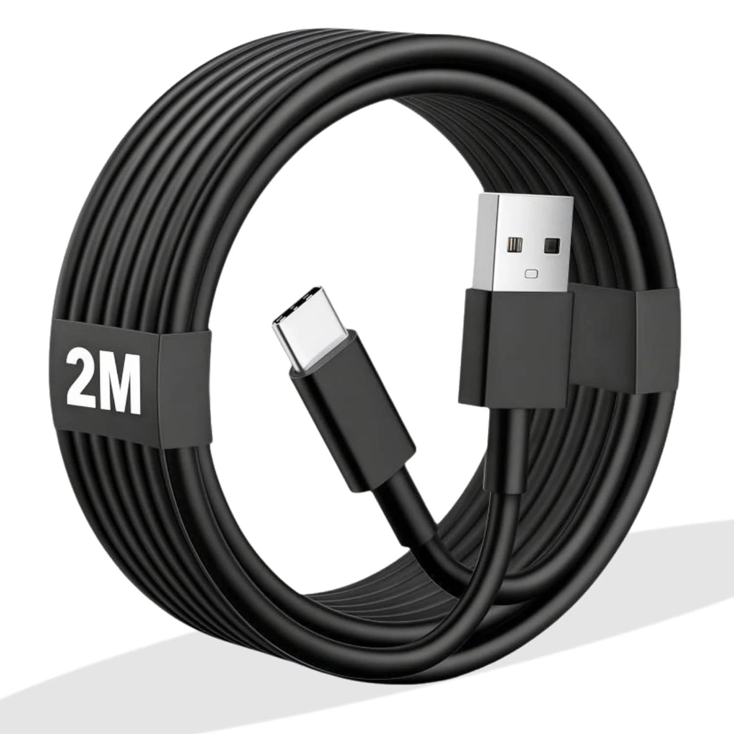 Long USB C Charger Cable 2M USB A to C Compatible for i Phone Samsung Charger Cable Fast Charge Galaxy S25 Ultra S24 S23 S22 S21/A54 A16 A15 A14 A13/Z Fold Flip 7 6 5 4 3 Type C Android Charging Lead