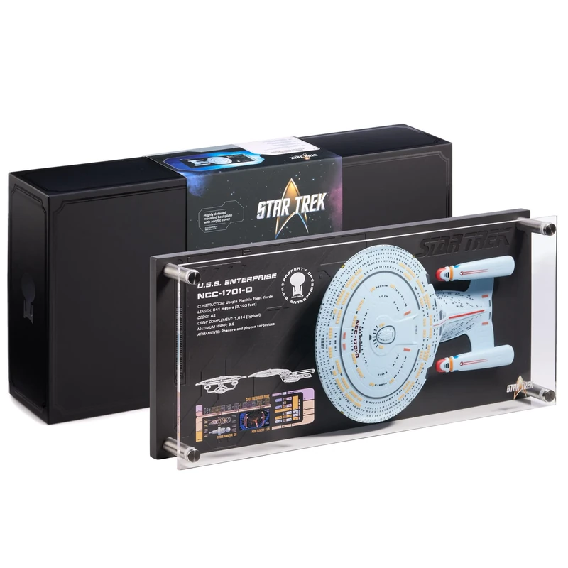 Numskull Star Trek USS Enterprise NCC-1701-D Replica Plaque 15x7 (38x17.5cm) – Official Star Trek Merchandise – Wall-Mount Display Collectible
