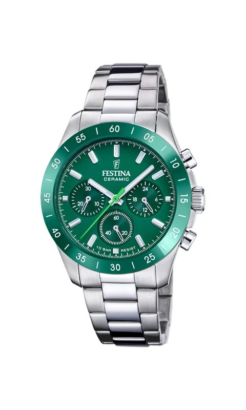 Festina Mens Stainless Steel Chronograph Watch with Steel Bracelet F20693/6