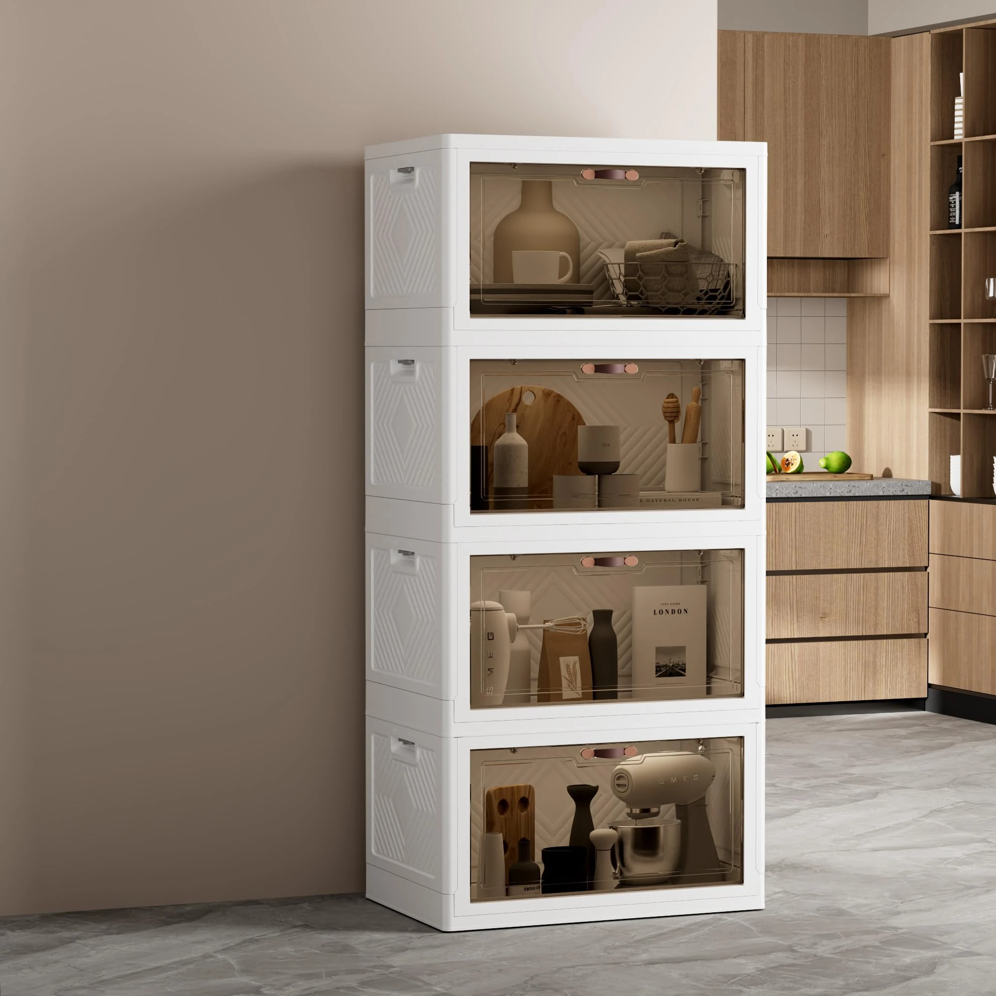 JOYMOOP Closet Organizers and Storage – 198 Qt Stackable Storage Bins with Lids, 3-Pack Set – Ideal for Home Organization