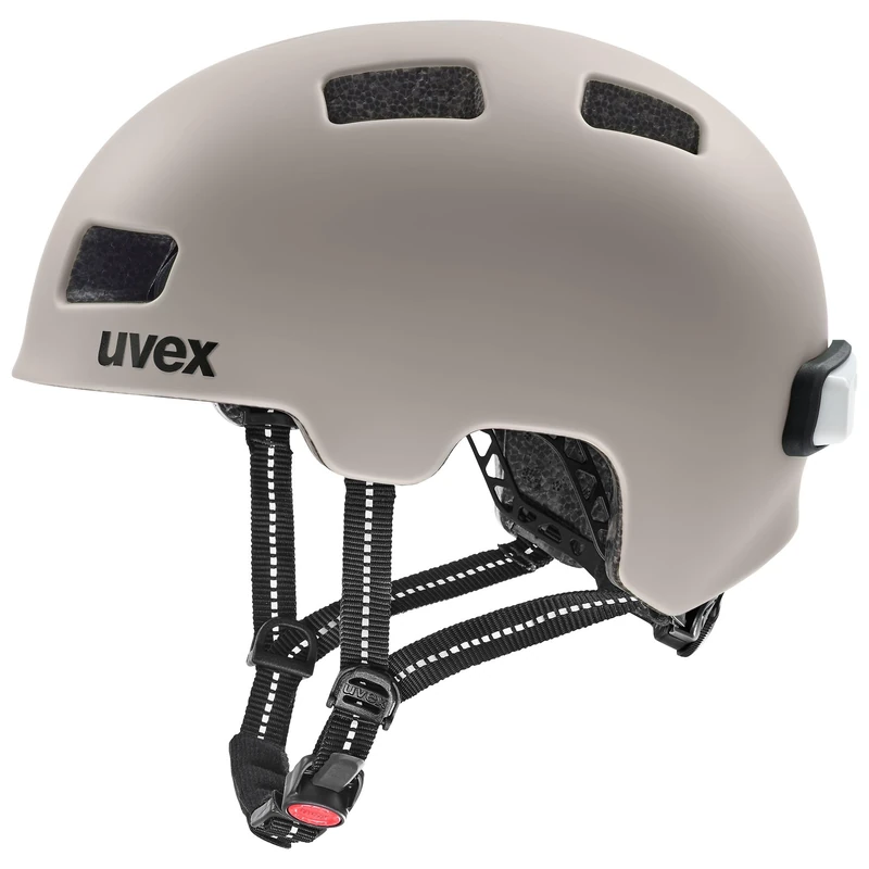 uvex city 4 - lightweight bike helmet for men and women - individual fit - washable interior - warm grey matt - 55-58 cm