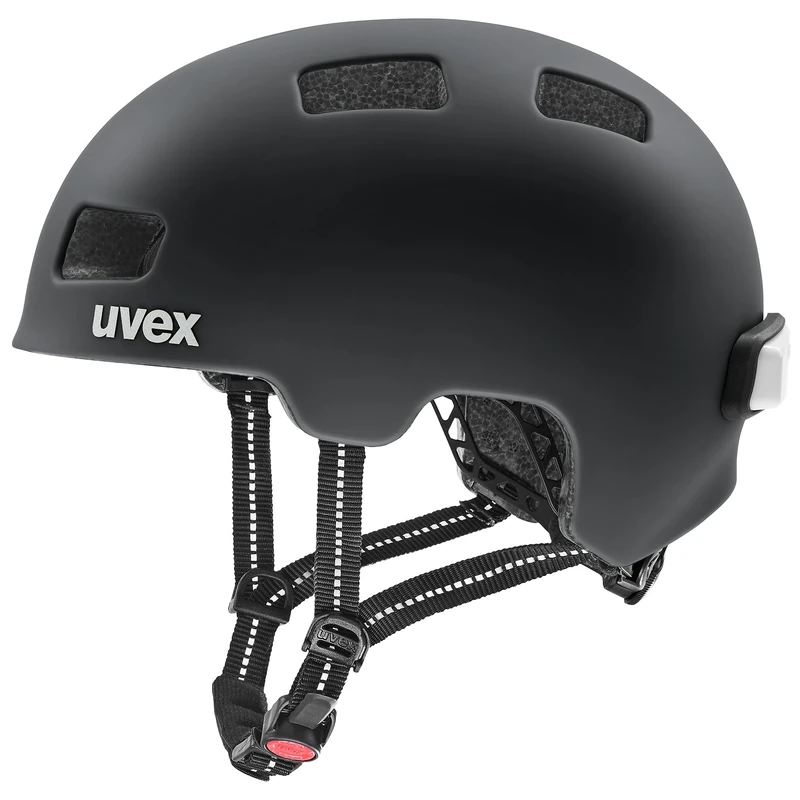 uvex city 4 - lightweight bike helmet for men and women - individual fit - washable interior - black matt - 55-58 cm