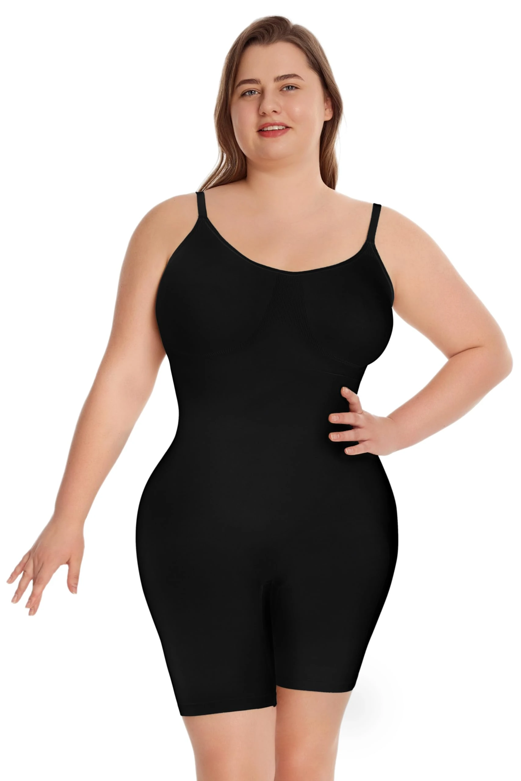 YYPBI Shapewear Bodysuit for Women Tummy Control Full Body Shaper Seamless Butt Lifter Shaping Shorts Black L
