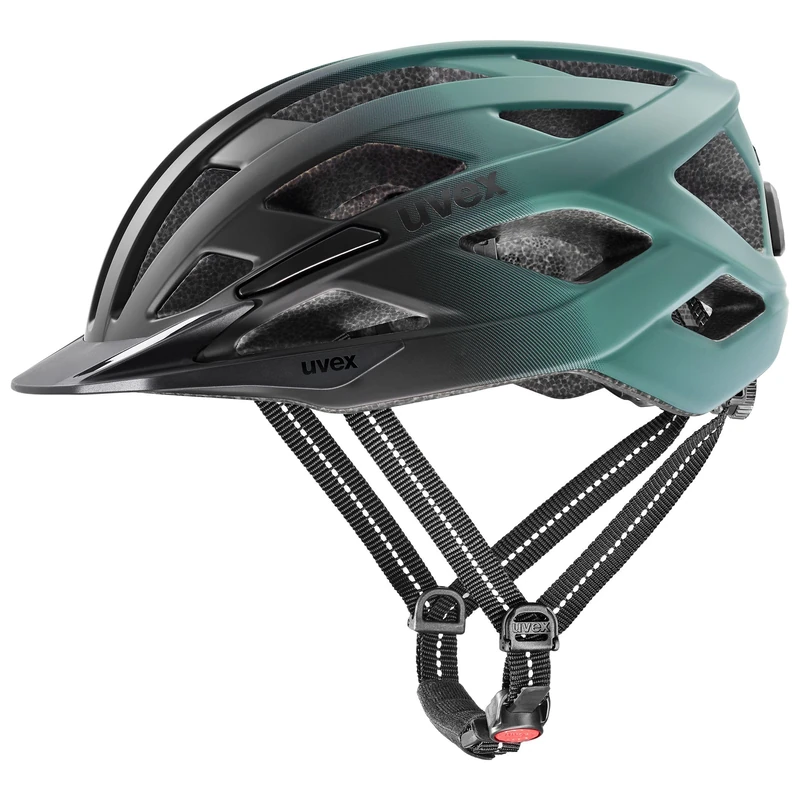 uvex urban explorer - incl. LED light bike helmet for men and women - individual fit - washable interior - black-sage green matt - 52-57 cm - Image 1