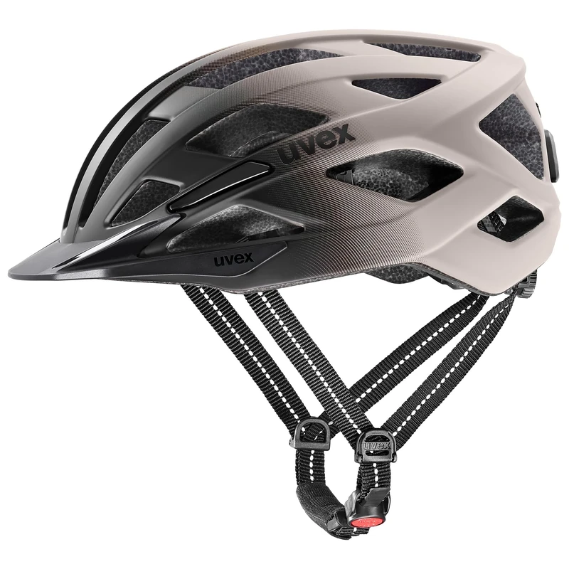 uvex urban explorer - incl. LED light bike helmet for men and women - individual fit - washable interior - black-warm grey matt - 56-60 cm