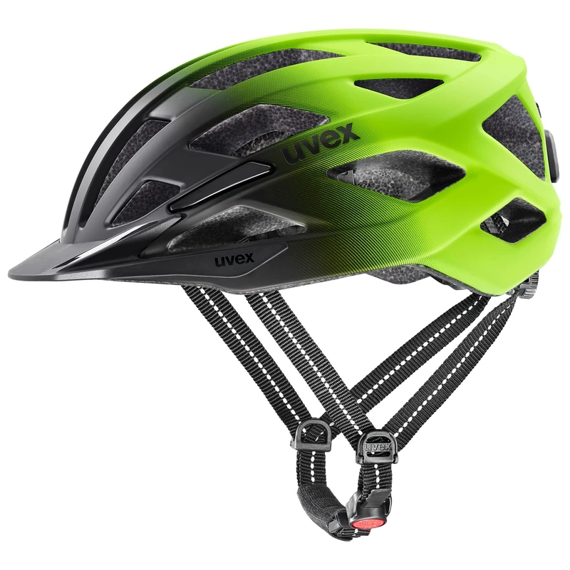uvex urban explorer - incl. LED light bike helmet for men and women - individual fit - washable interior - black-neon yellow matt - 52-57 cm