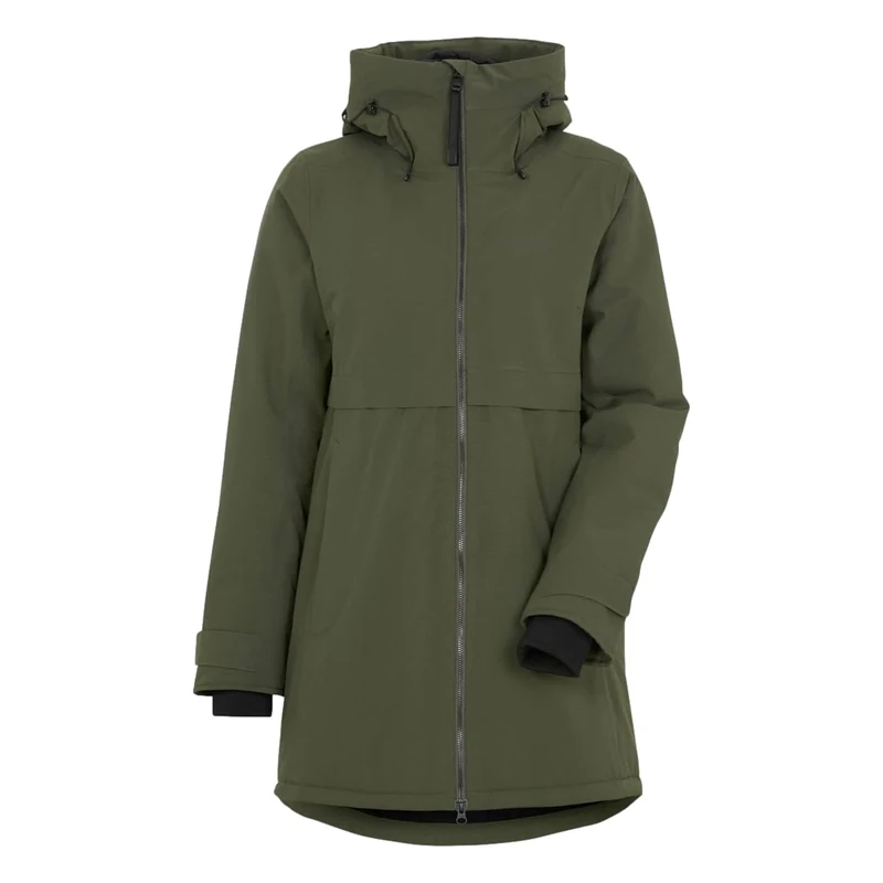 Didriksons Women's Helle Parka 6 Jacket, Deep Green, 40