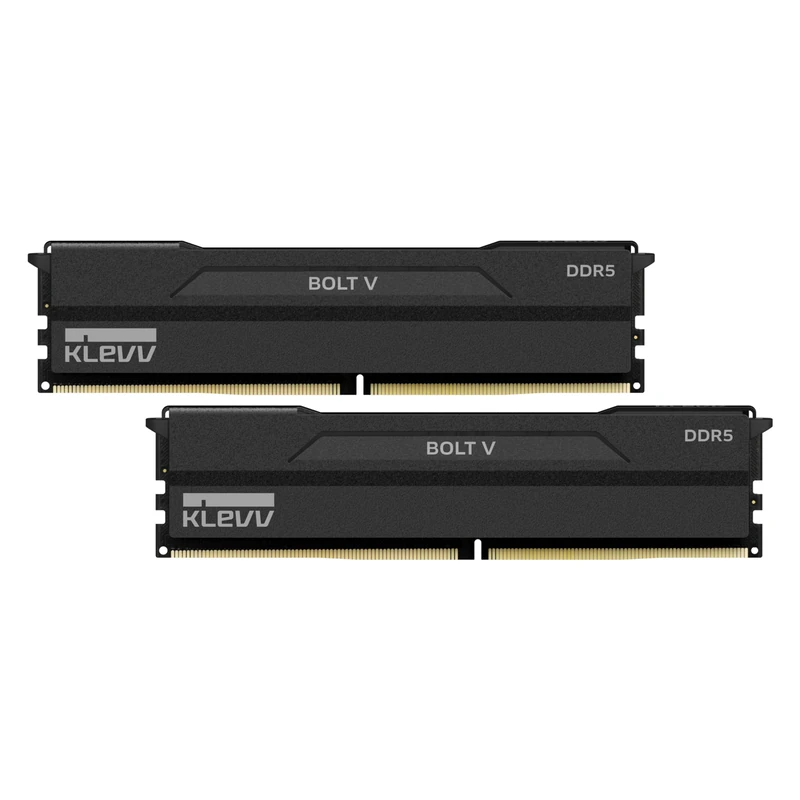 KLEVV BOLT V DDR5 32GB (2x 16GB) 6000MH/z CL28 Gaming Memory RAM kit XMP 3.0 Non-RGB High Performance Overclocking 28-36-36-76, Game faster with ulrta-low CL28