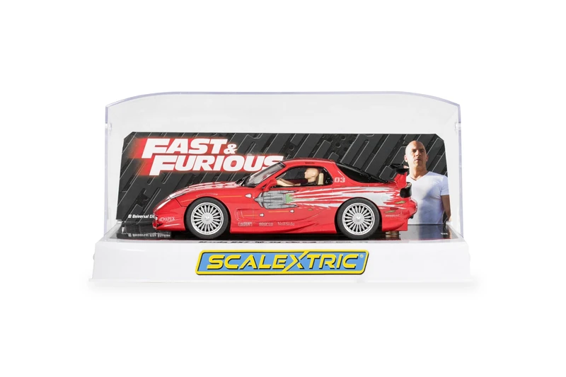 Scalextric Cars - C4592 The Fast And The Furious Mazda RX7, Dom Turetto - Toy Slot Car for use with Race Tracks and Set - Gift Ideas for Kids and Adults, Scalextric Accessories